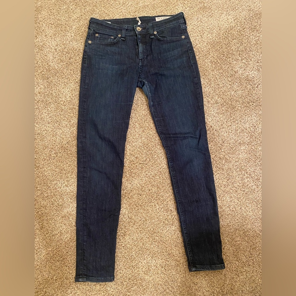rag & bone cate mid-rise ankle skinny jeans in April wash
